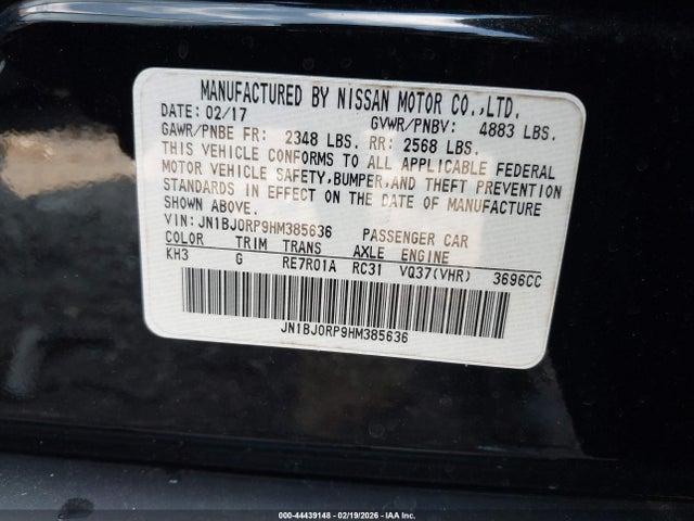 Aukcja sprzedaży 2017 Infiniti Qx50, vin: JN1BJ0RP9HM385636, numer aukcji: 44439148