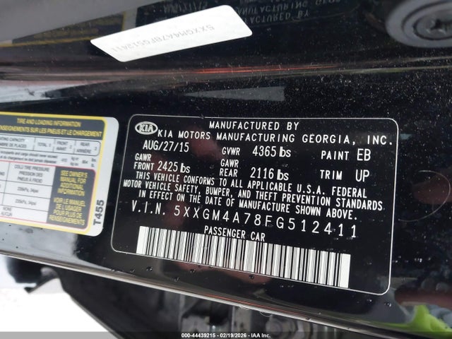 2015 KIA OPTIMA 5XXGM4A78FG512411 Photo 8