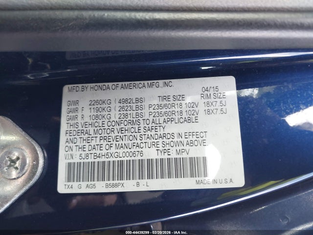 Aukcja sprzedaży 2016 Acura Rdx Technology   Acurawatch Plus Packages/technology Package, vin: 5J8TB4H5XGL000676, numer aukcji: 44439299