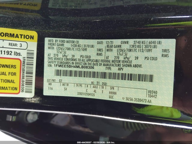 Ford Bronco Black Diamond 2021 1FMEE5BH4MLB08306 Image 9