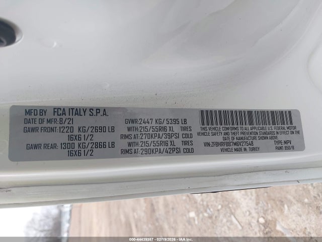 2021 RAM PROMASTER CITY ZFBHRFBB7M6V27548 Photo 8