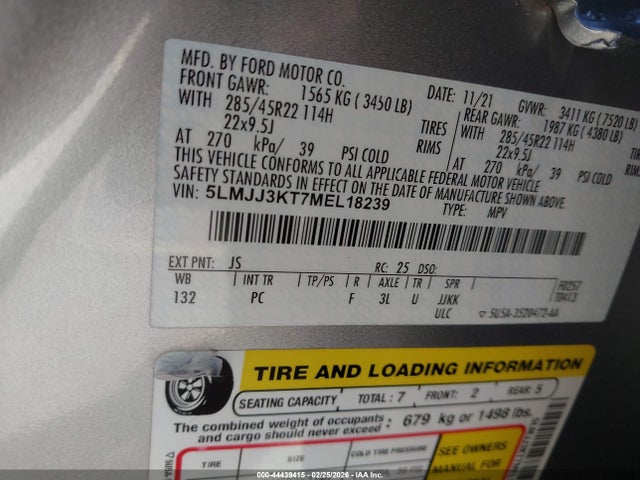 2021 LINCOLN NAVIGATOR 5LMJJ3KT7MEL18239 Photo 8