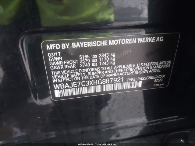 WBAJE7C3XHG887921 BMW 540i Xdrive