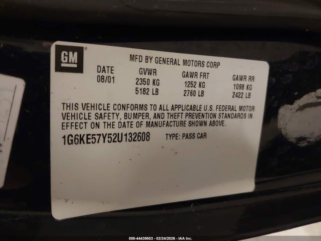 2002 CADILLAC DEVILLE 1G6KE57Y52U132608 Photo 8