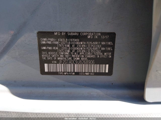 2018 SUBARU CROSSTREK JF2GTADC9J8268906 Photo 8