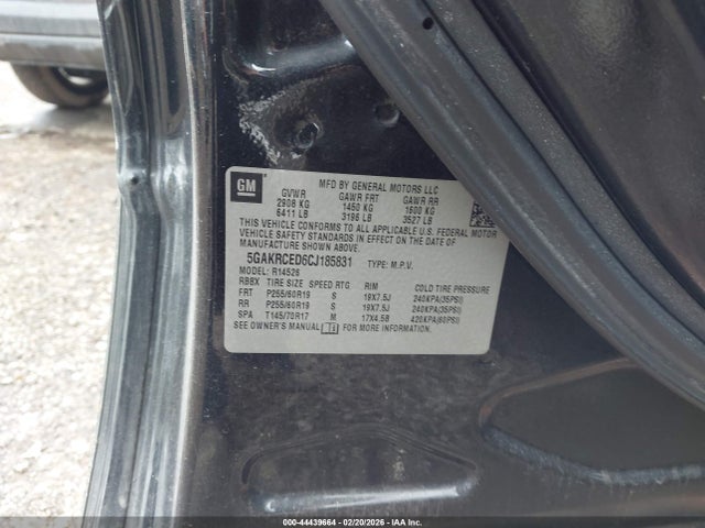 44439664 :رقم المزاد ، 5GAKRCED6CJ185831 vin ، 2012 Buick Enclave Leather مزاد بيع