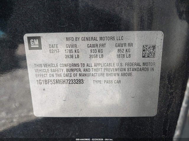 Chevrolet Cruze Premier Auto 2017 1G1BF5SM6H7233283 Image 9
