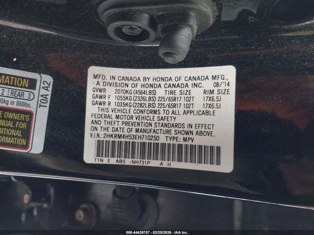 2HKRM4H53EH710250 Honda CR-V EX