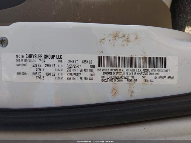 44439941 :رقم المزاد ، 2C4RC1BG3ER433632 vin ، 2014 Chrysler Town & Country Touring مزاد بيع