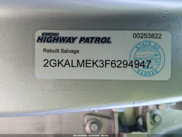 2015 Gmc Terrain Sle-1 მანქანა იყიდება აუქციონზე, vin: 2GKALMEK3F6294947, აუქციონის ნომერი: 44439959