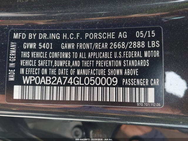 2016 PORSCHE PANAMERA WP0AB2A74GL050009 Photo 8