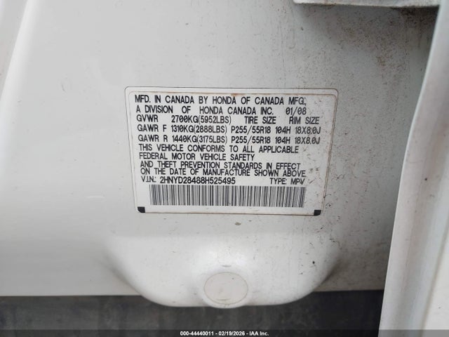 2008 ACURA MDX 2HNYD28488H525495 Photo 8