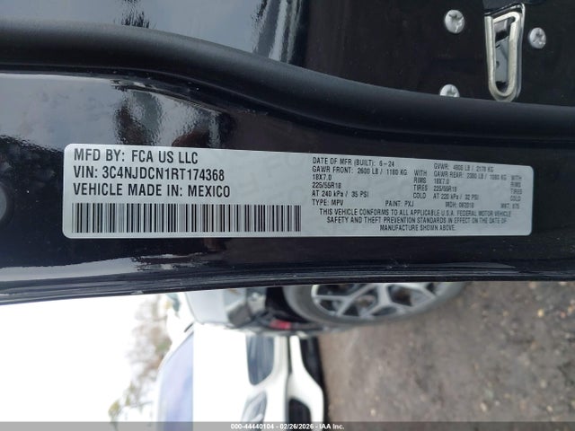 Aukcja sprzedaży 2024 Jeep Compass Limited 4x4, vin: 3C4NJDCN1RT174368, numer aukcji: 44440104