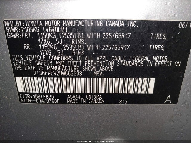 Toyota RAV4 LE 2017 2T3BFREV2HW662508 Image 9