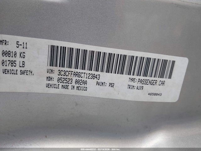 2012 FIAT 500 3C3CFFAR6CT123843 Photo 8