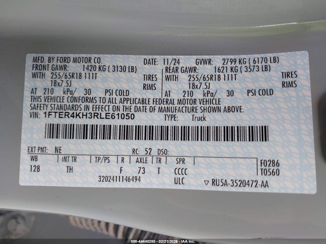 2024 FORD RANGER 1FTER4KH3RLE61050 Photo 8