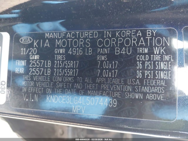 KNDCE3LG4L5074439 KIA Niro Ev Ex Premium