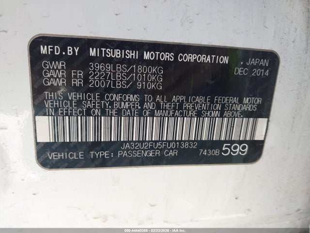 Mitsubishi LANCER ES 2015 JA32U2FU5FU013832 Image 9
