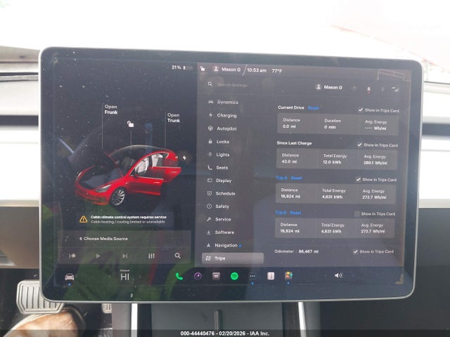 5YJ3E1EA2KF413211 Tesla MODEL 3