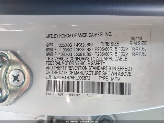 Aukcja sprzedaży 2017 Acura Rdx Advance Package, vin: 5J8TB4H75HL006873, numer aukcji: 44440490