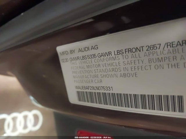 2020 AUDI A6 WAUE8AF29LN075331 Photo 8