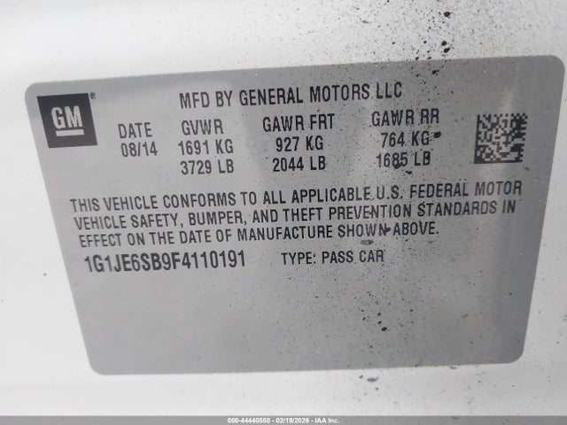 2015 CHEVROLET SONIC 1G1JE6SB9F4110191 Photo 8