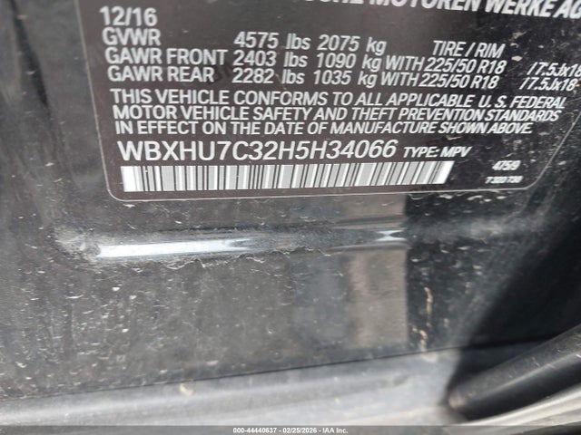 Aukcja sprzedaży 2017 Bmw X1 Sdrive28i, vin: WBXHU7C32H5H34066, numer aukcji: 44440637