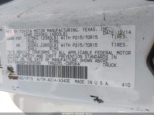 5TFTX4CN2FX055086 Toyota Tacoma