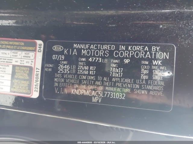 KIA Sportage Lx 2020 KNDPMCAC5L7731032 Image 9