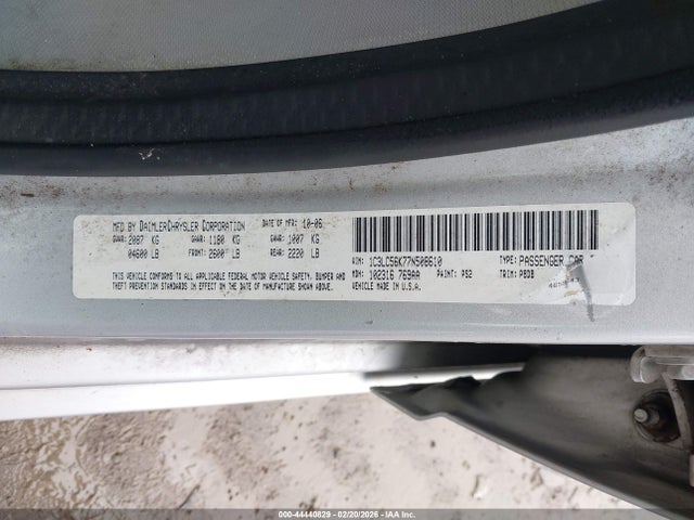 2007 CHRYSLER SEBRING 1C3LC56K77N508610 Photo 8