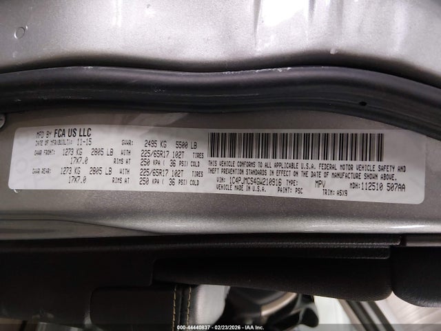 2016 JEEP CHEROKEE 1C4PJMCS4GW210916 Photo 8