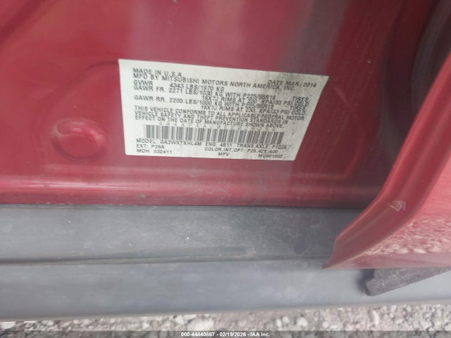 2014 MITSUBISHI OUTLANDER SPORT 4A4AP4AU0EE026254 Photo 8