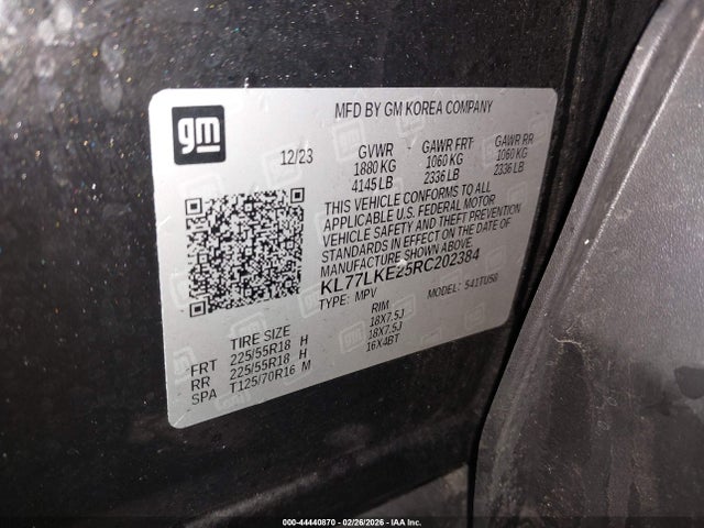 2024 CHEVROLET TRAX KL77LKE25RC202384 Photo 8