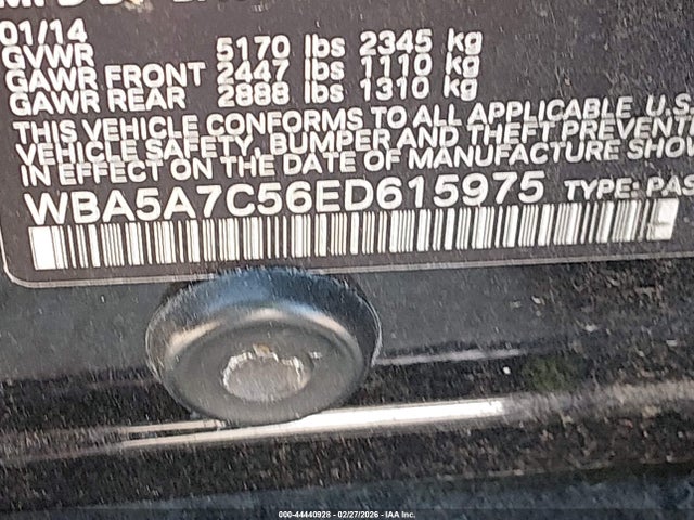 Продажа на аукционе авто 2014 Bmw 528i Xdrive, vin: WBA5A7C56ED615975, номер лота: 44440928