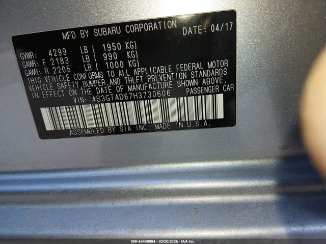 4S3GTAD67H3730606 Subaru Impreza Premium