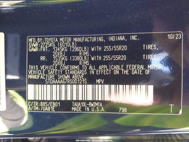 Продажа на аукционе авто 2024 Lexus Tx 350 Premium, vin: 5TDAAAA67RS001215, номер лота: 44441008