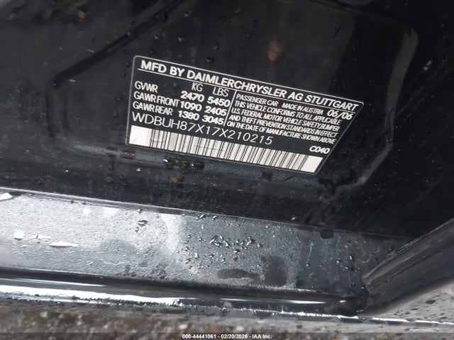 44441061 :رقم المزاد ، WDBUH87X17X210215 vin ، 2007 Mercedes-benz E 350 4matic مزاد بيع