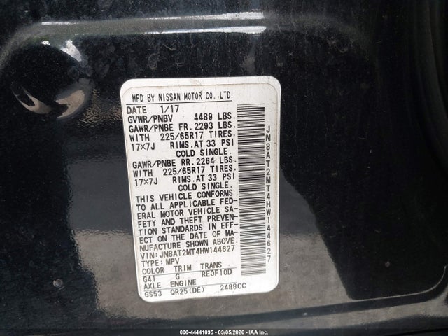 2017 NISSAN ROGUE JN8AT2MT4HW144627 Photo 8