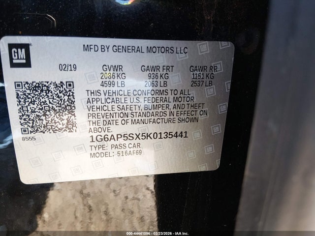 2019 CADILLAC CTS 1G6AP5SX5K0135441 Photo 8