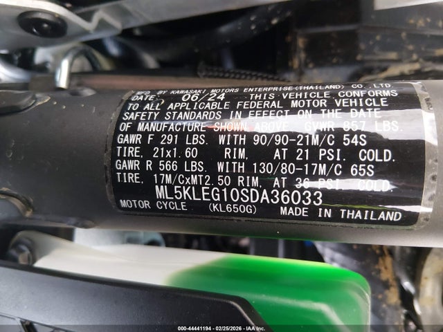Kawasaki Kl650 G 2025 ML5KLEG10SDA36033 Image 10