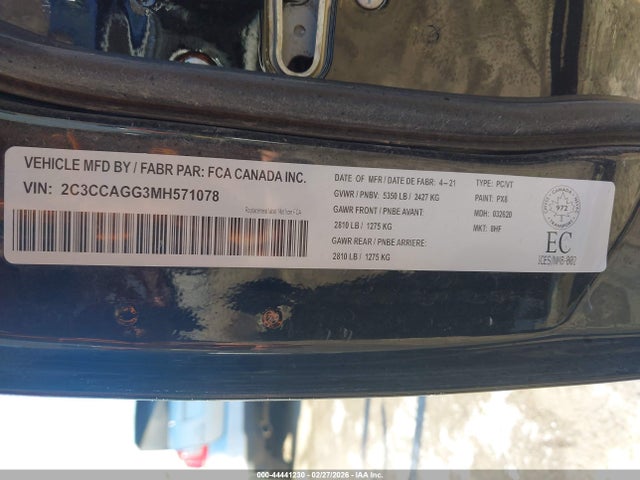 Продаж на аукціоні авто 2021 Chrysler 300 S Awd, vin: 2C3CCAGG3MH571078, номер лоту: 44441230