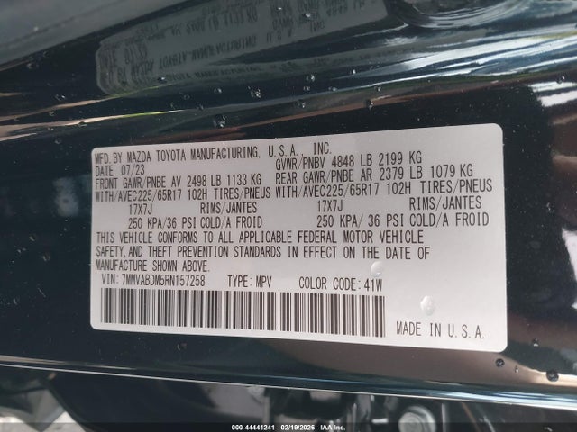 44441241 :رقم المزاد ، 7MMVABDM5RN157258 vin ، 2024 Mazda Cx-50 2.5 S Premium مزاد بيع