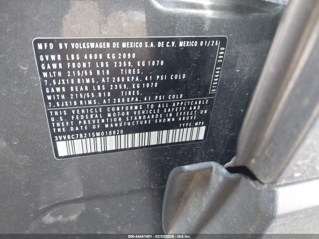3VV8C7B21SM018820 Volkswagen Taos 1.5t S