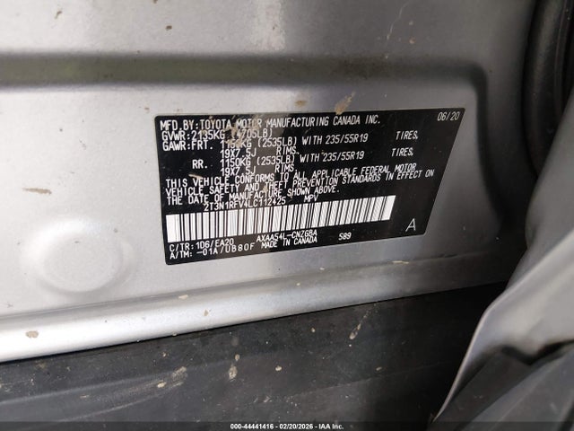 Toyota Rav4 Limited 2020 2T3N1RFV4LC112425 Image 9