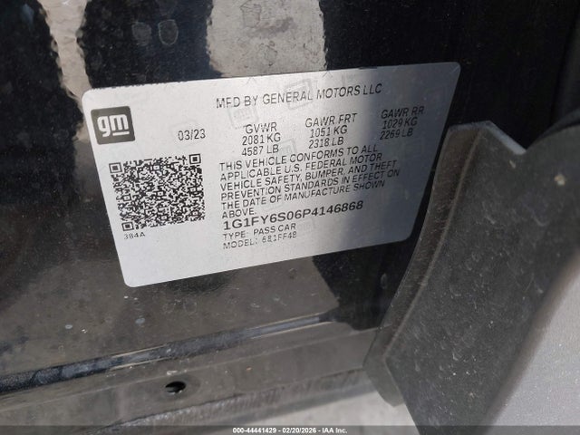 1G1FY6S06P4146868 Chevrolet Bolt Euv Fwd Lt