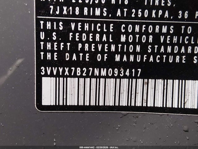2022 VOLKSWAGEN TAOS 3VVYX7B27NM093417 Photo 8