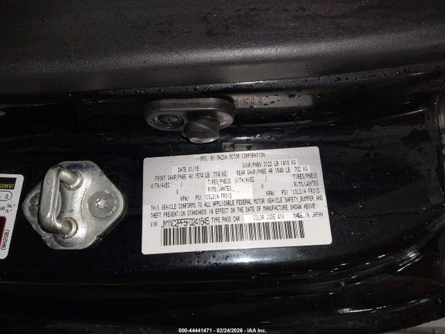 2015 Mazda Mx-5 Miata Grand Touring მანქანა იყიდება აუქციონზე, vin: JM1NC2PF5F0241645, აუქციონის ნომერი: 44441471