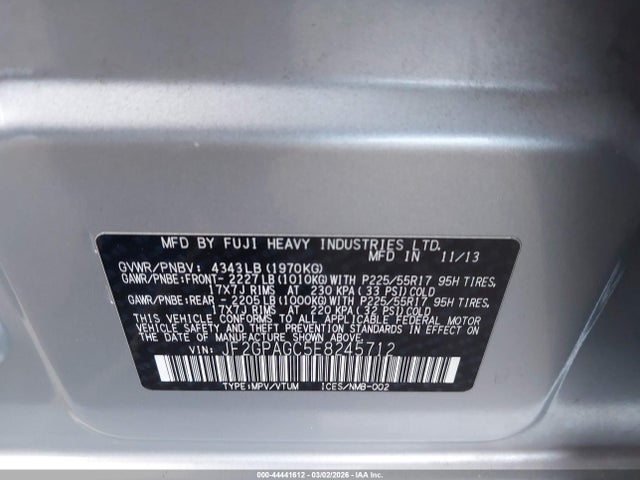 Продажа на аукционе авто 2014 Subaru Xv Crosstrek 2.0i Limited, vin: JF2GPAGC5E8245712, номер лота: 44441612