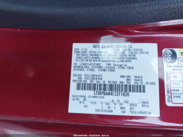 1ZVBP8AM4E5271820 Ford Mustang V6