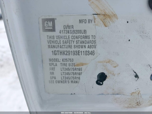 44441698 :رقم المزاد ، 1GTHK29193E110346 vin ، 2003 Gmc Sierra 2500hd Sle مزاد بيع